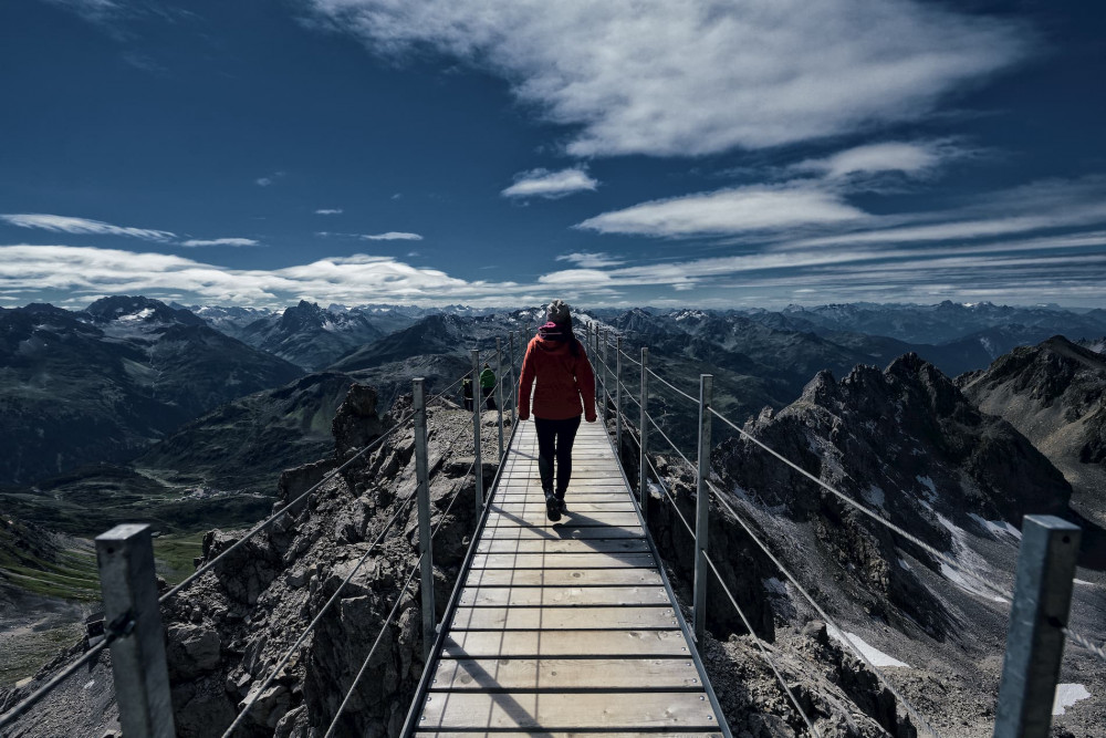 Breathtaking view from the summit of valluga