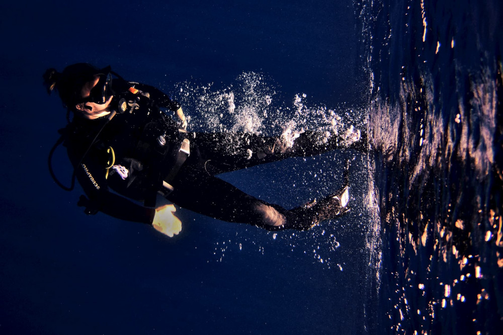 Scuba Diver with reflection