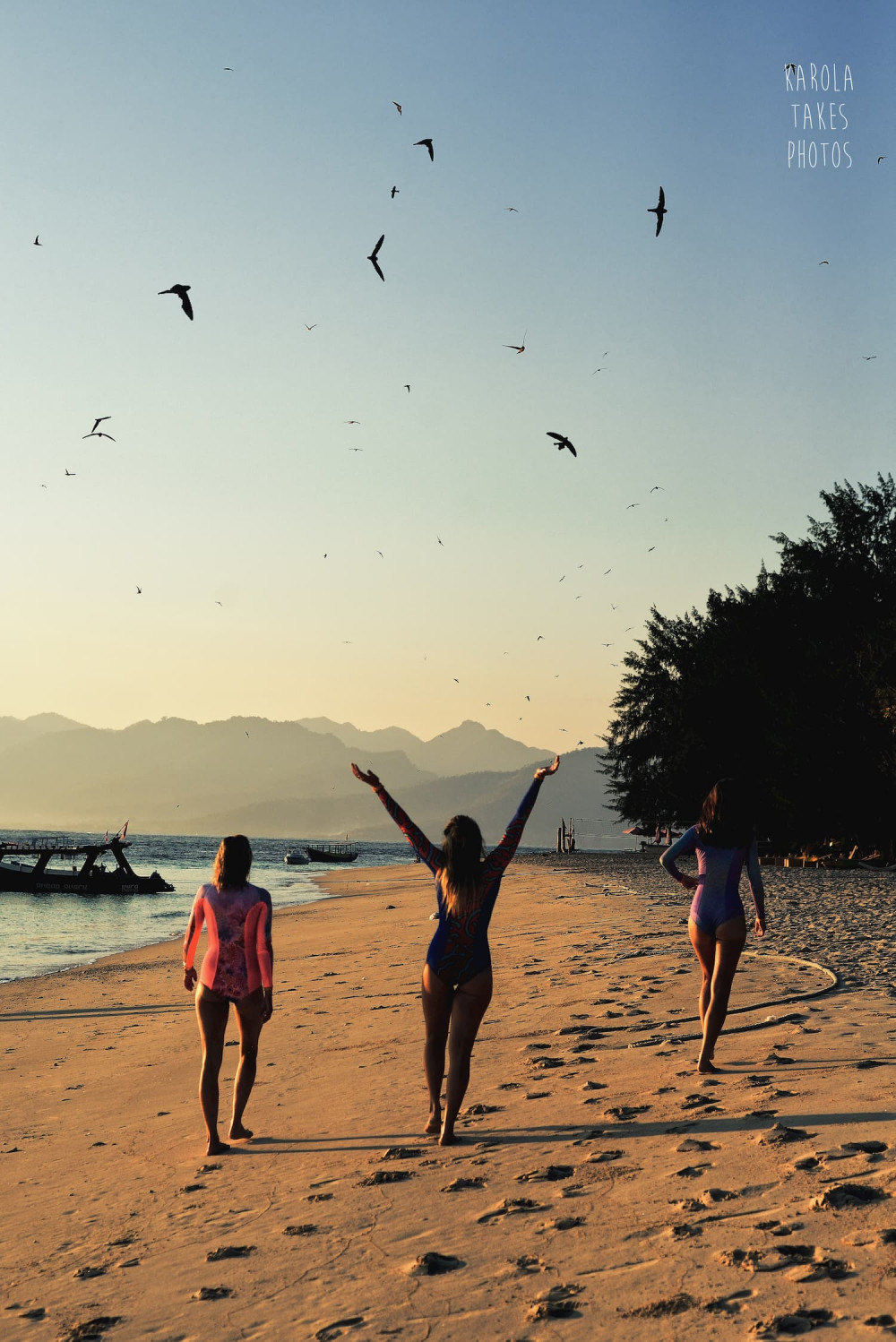 Walking on the beach on Gili Trawangan Indonesia