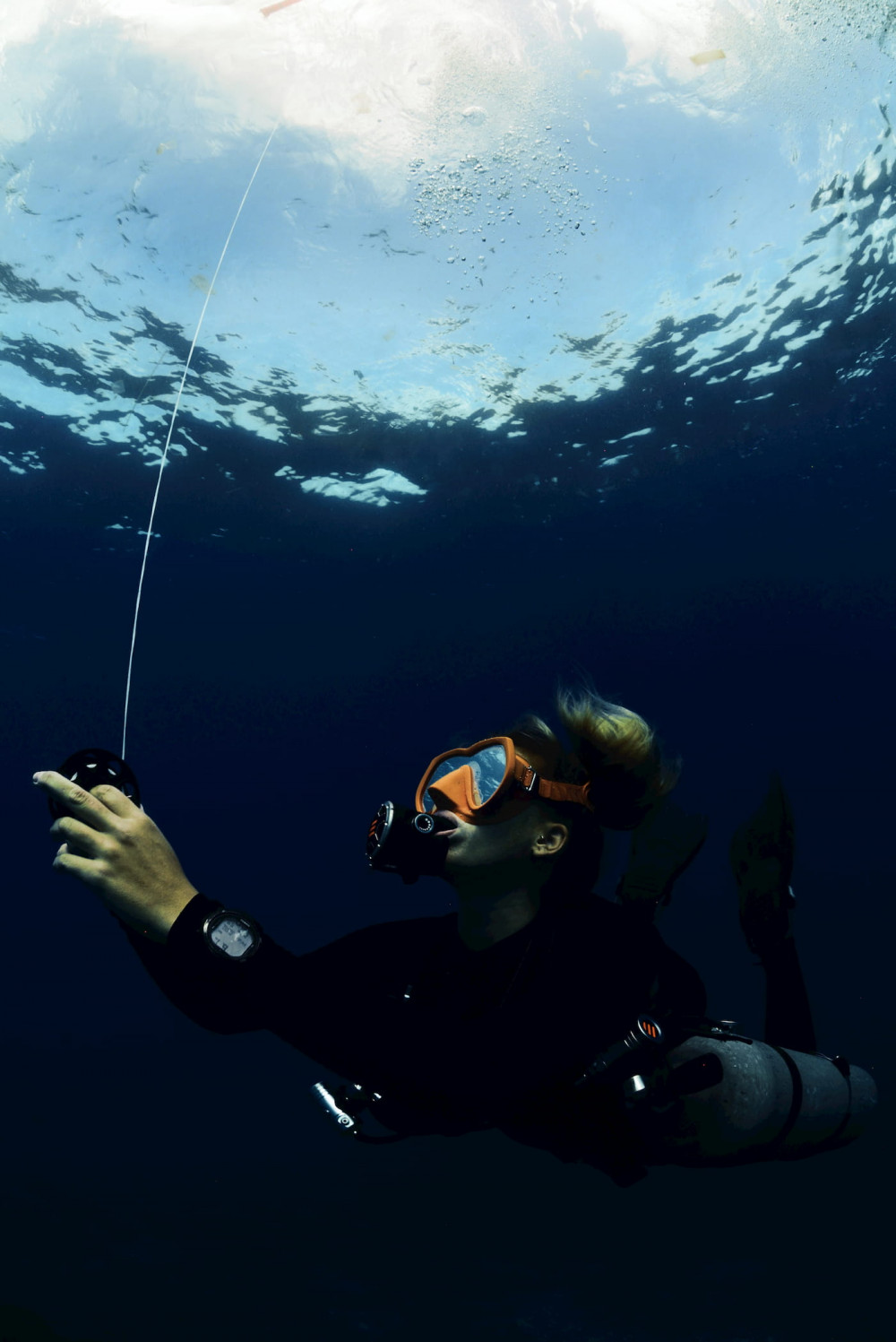 Scuba Diver during safety stop