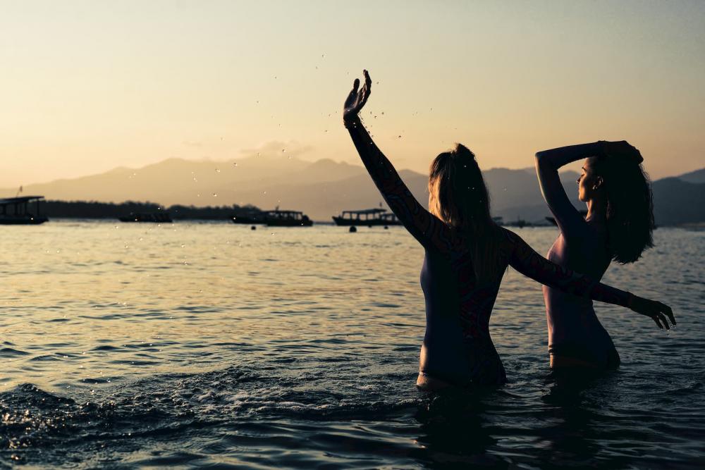 Admiring the sunrise